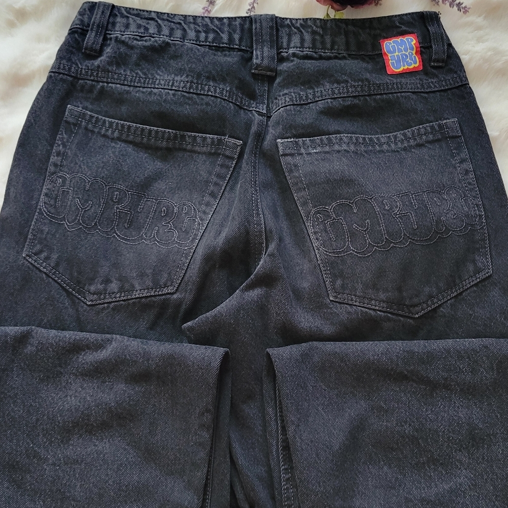 Black Denim Jeans with Embroidered Logo - Picture 8 of 8